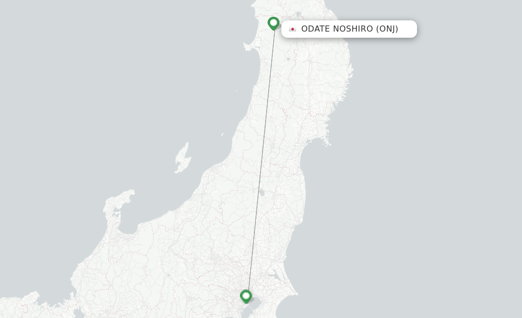 Odate Noshiro ONJ route map
