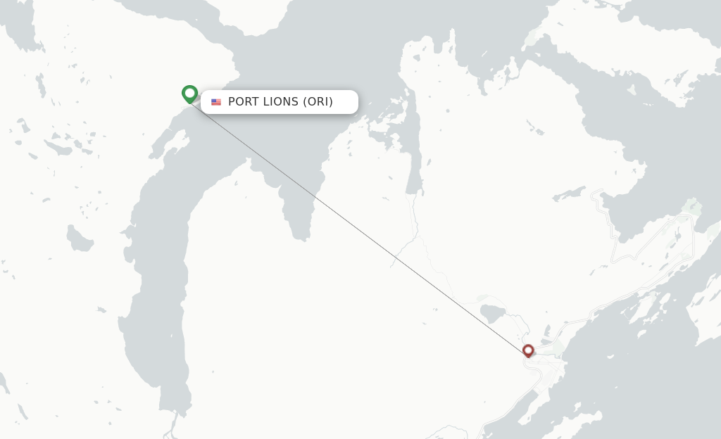 Port Lions ORI route map