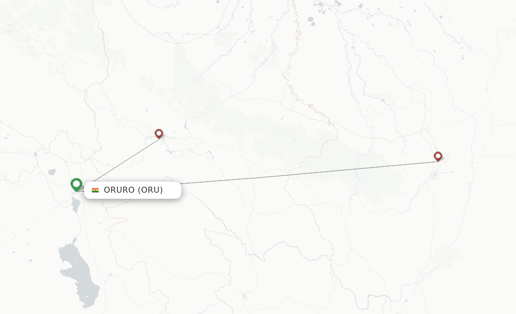 Oruro ORU route map