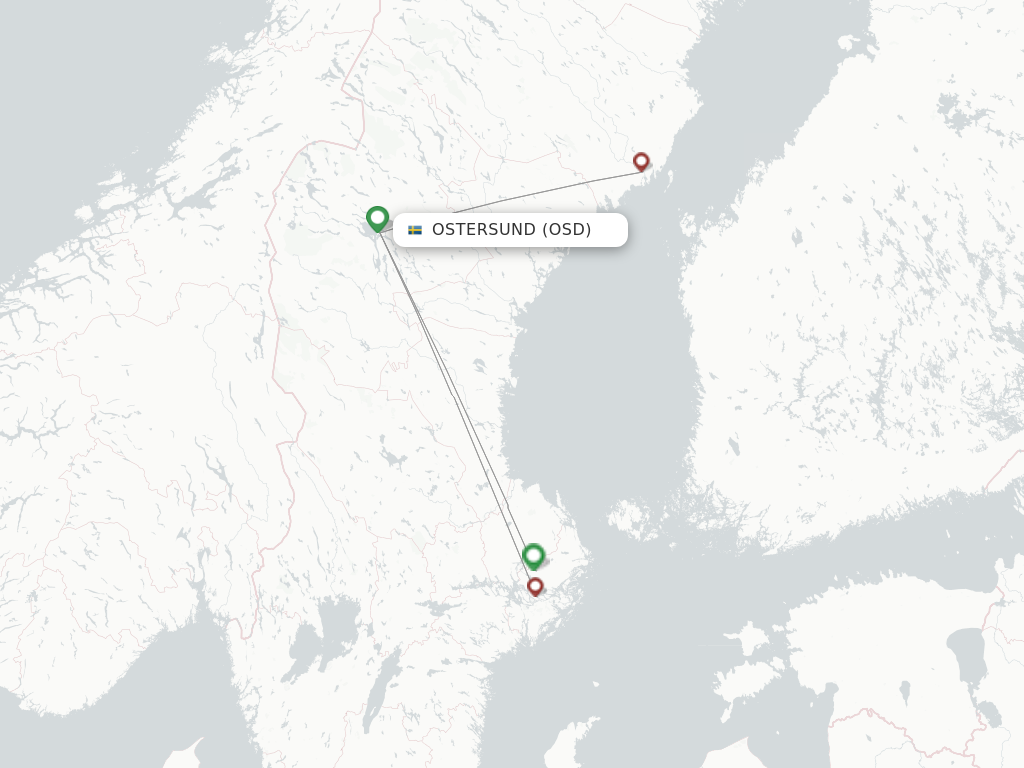 Ostersund OSD route map