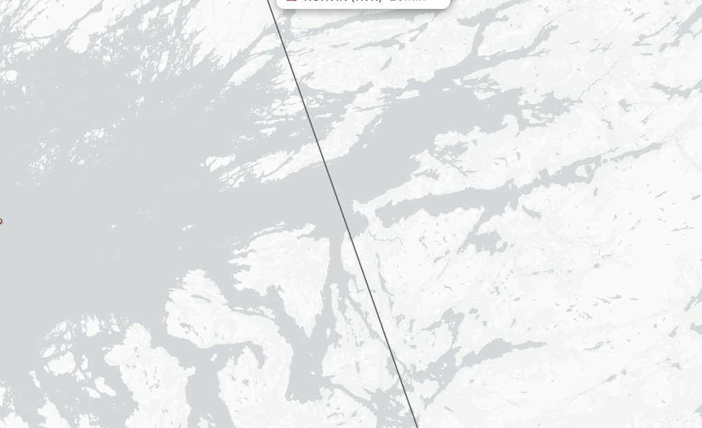 Flights from Namsos to Roervik route map