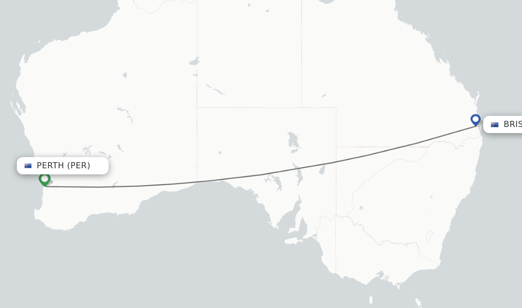 Direct (non-stop) flights from Perth to Brisbane schedules - FlightsFrom.com