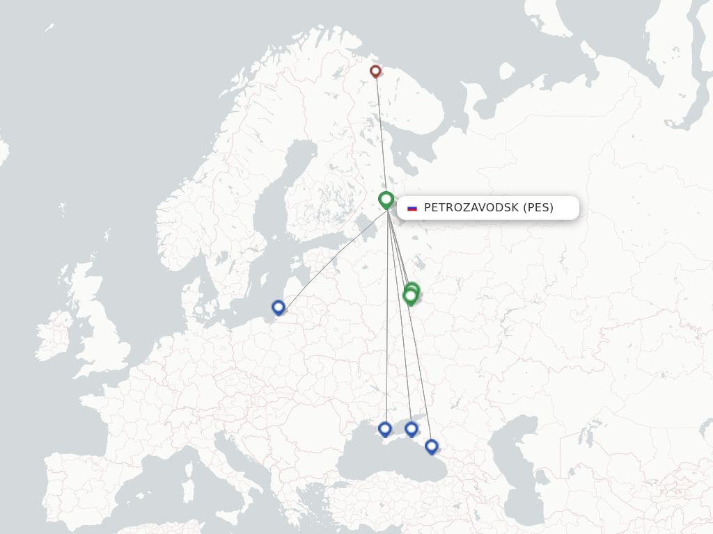 Petrozavodsk PES route map