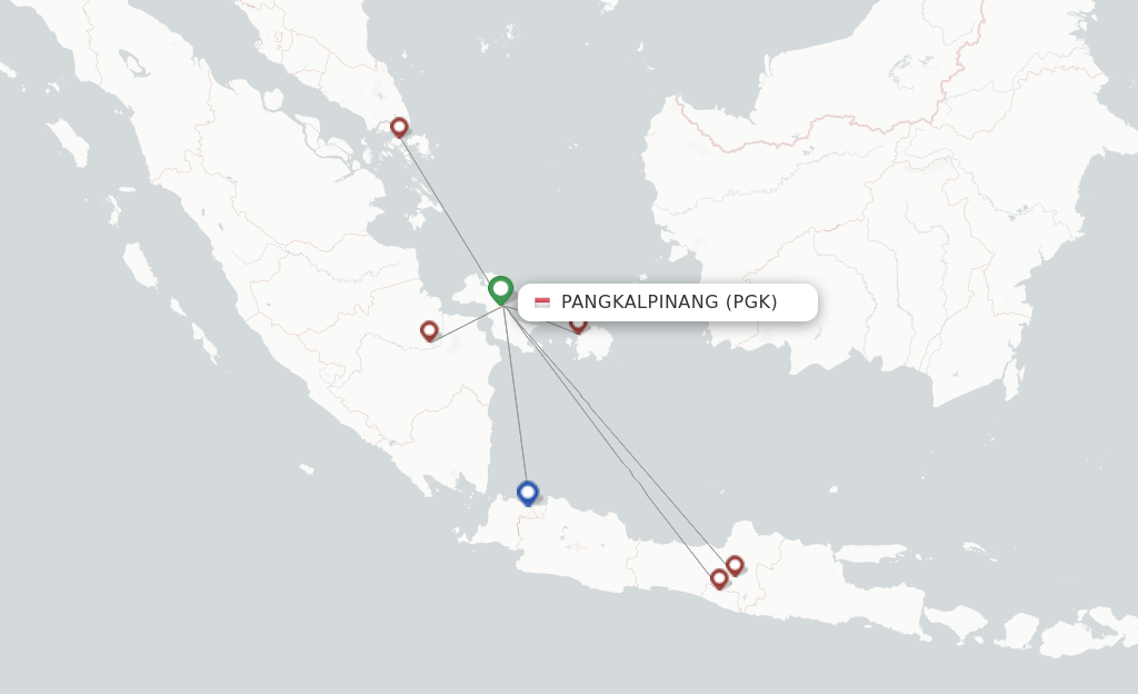 Pangkal Pinang PGK route map