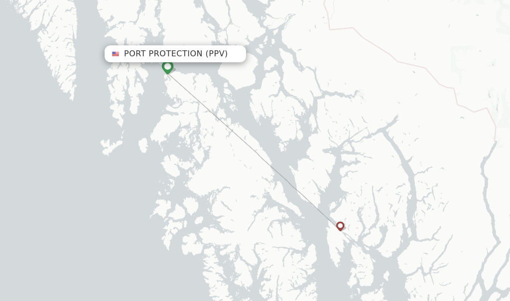 Port Protection flight map