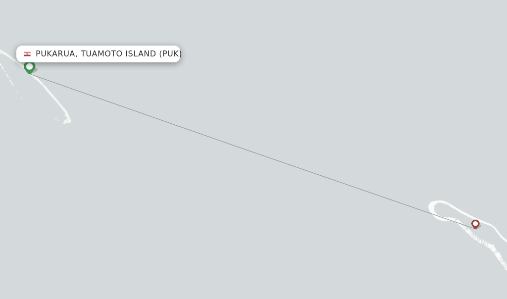 Pukarua, Tuamoto Island flight map