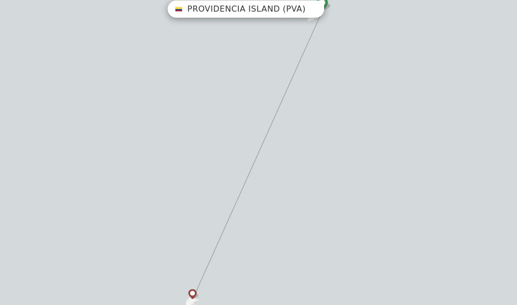 Providencia Island flight map