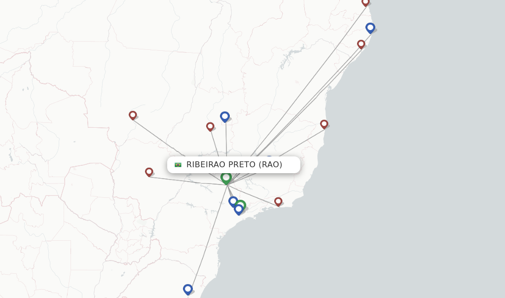 Ribeirao Preto flight map