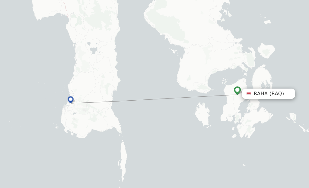 Raha flight map
