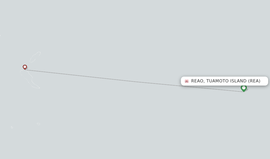 Reao, Tuamoto Island flight map