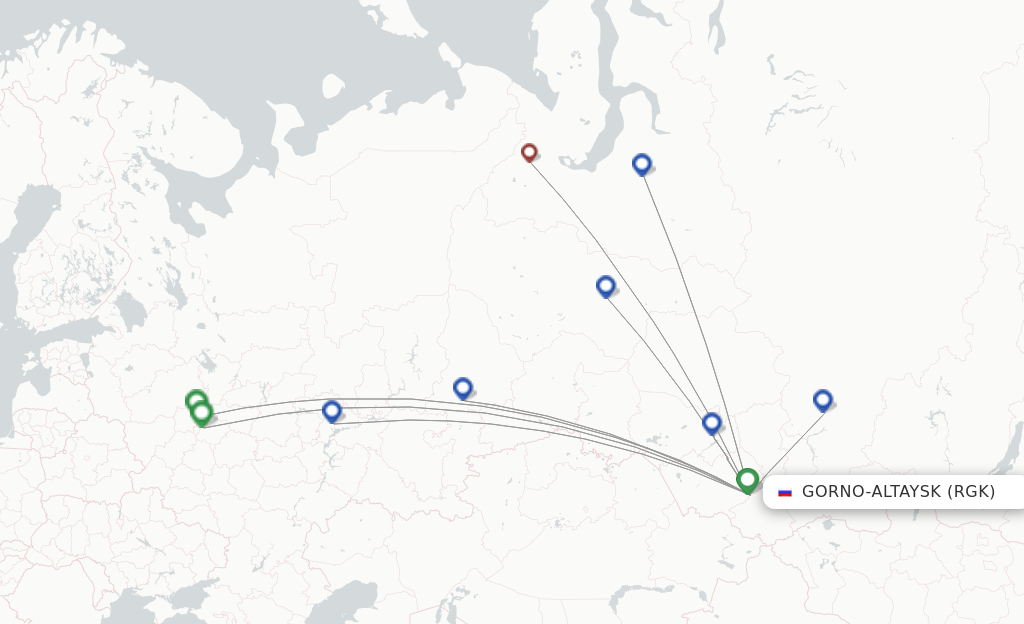 Gorno-Altaysk RGK route map