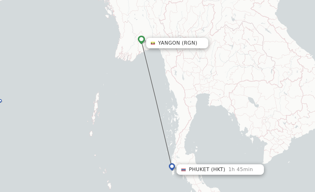 Direct (non-stop) flights from Yangon to Phuket - schedules ...