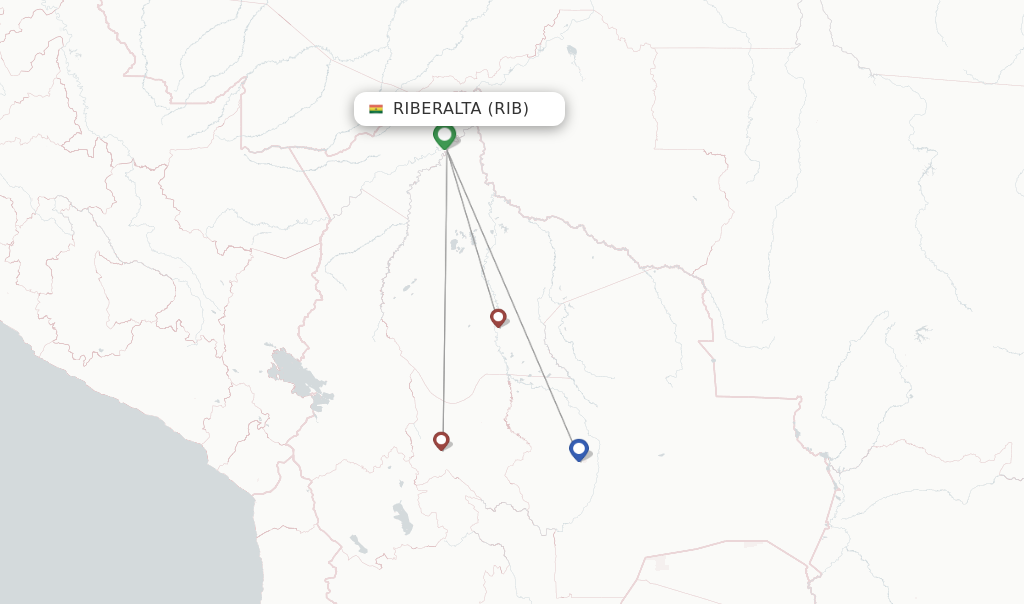 Riberalta flight map