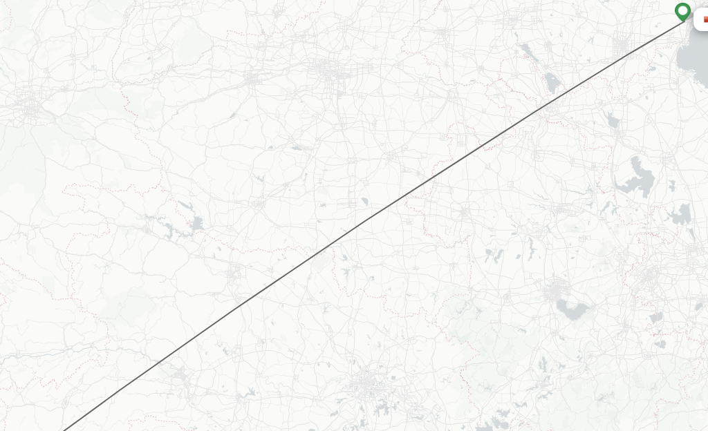 Flights from Rizhao to Qianjiang route map