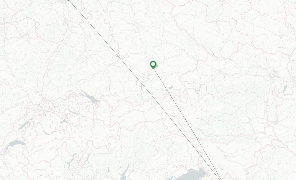 Route map with flights from Rijeka with Lufthansa