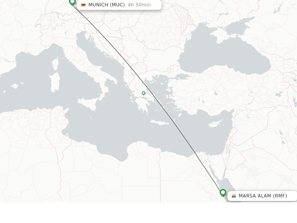 Flights from Marsa Alam to Munich route map