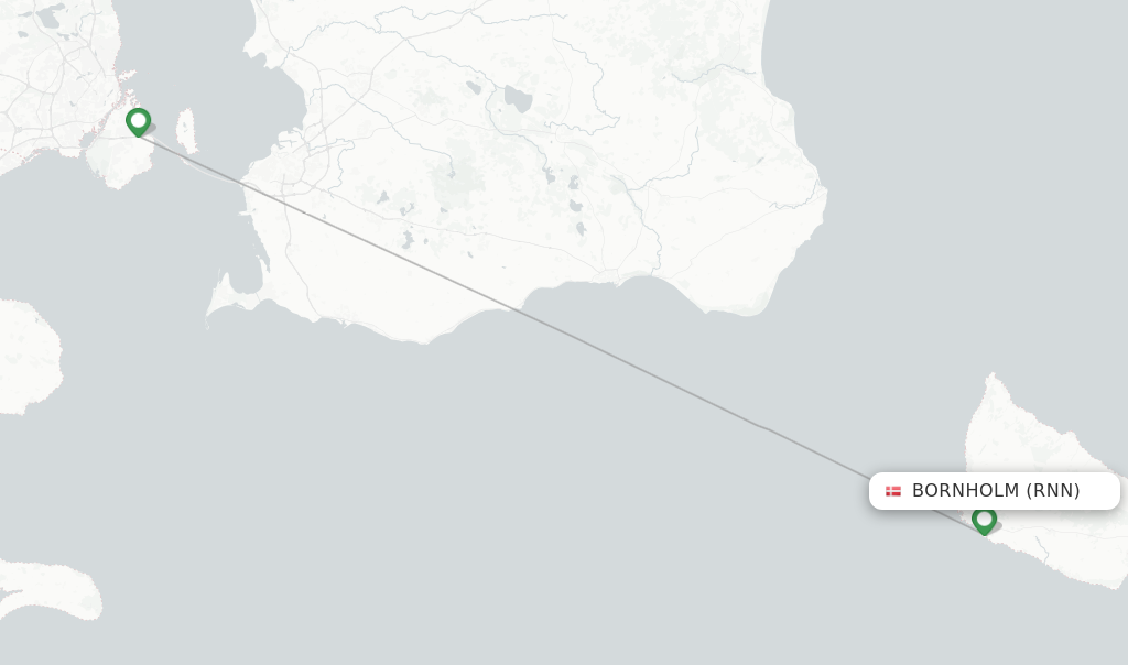 Bornholm flight map