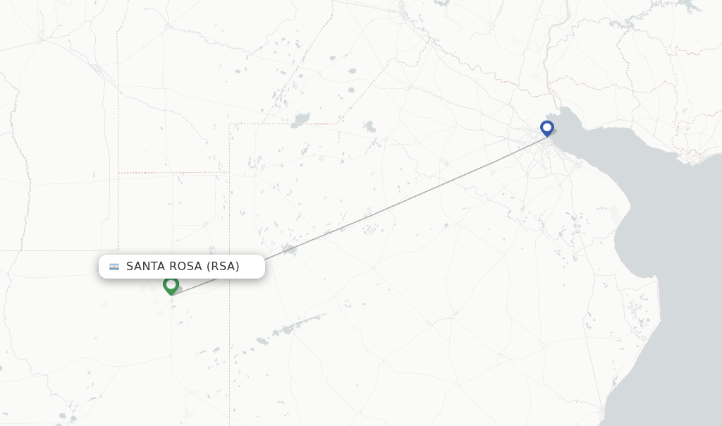 Santa Rosa flight map