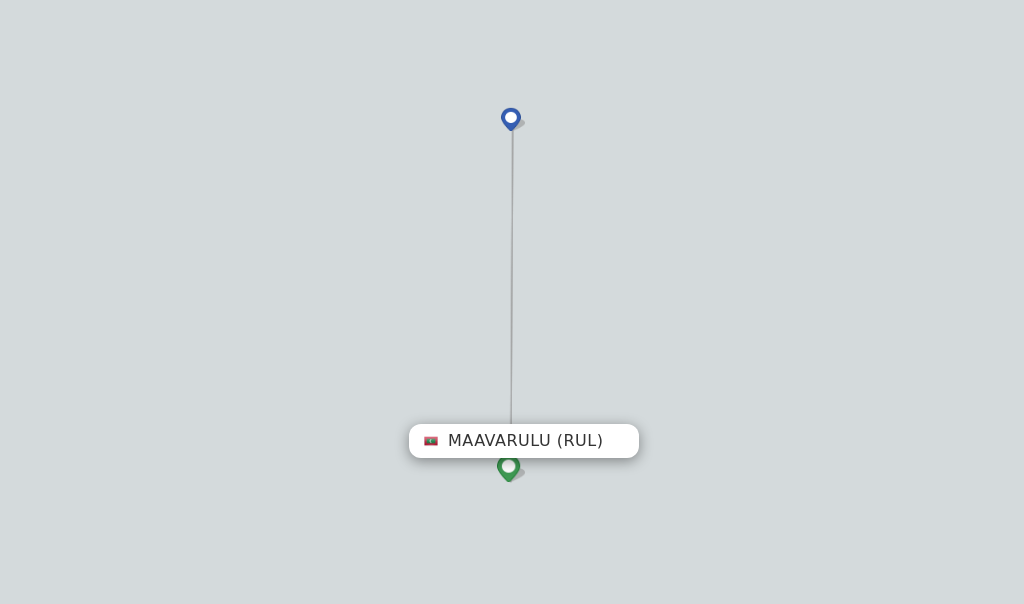 Flights from Maavarulu to Kooddoo Island route map