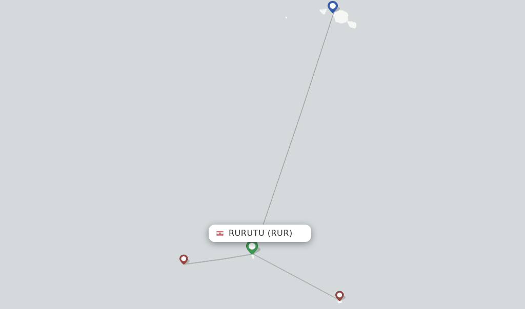 Rurutu flight map