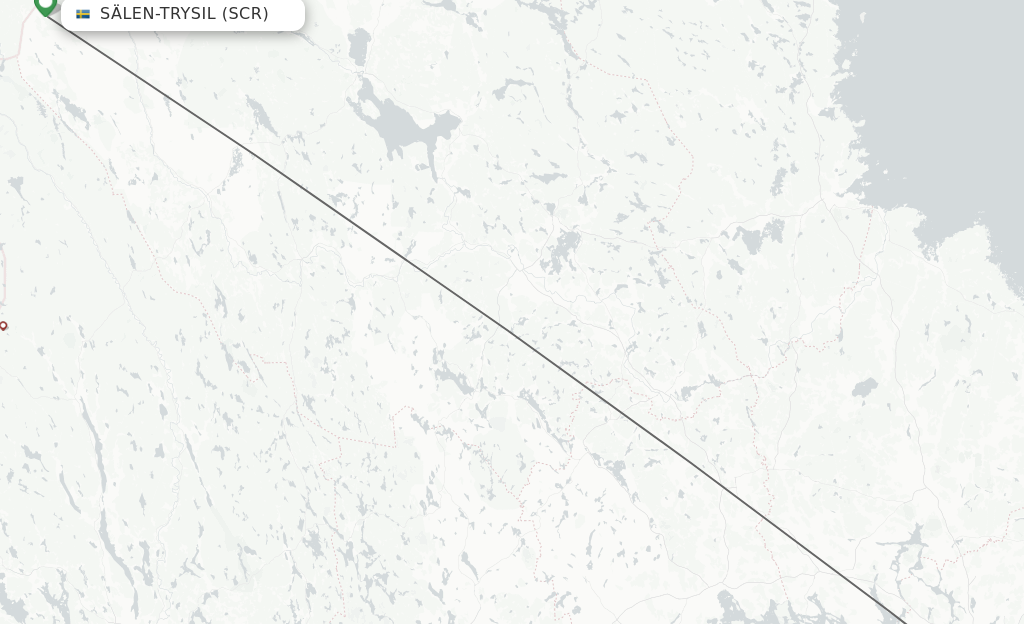 Flights from Salen to Stockholm route map