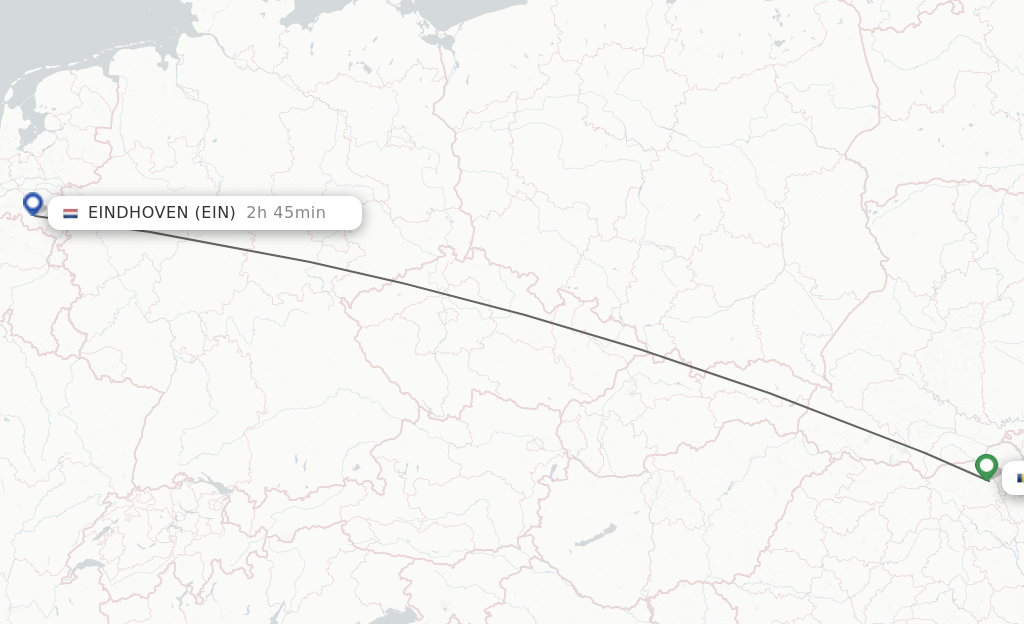 Flights from Suceava to Eindhoven route map