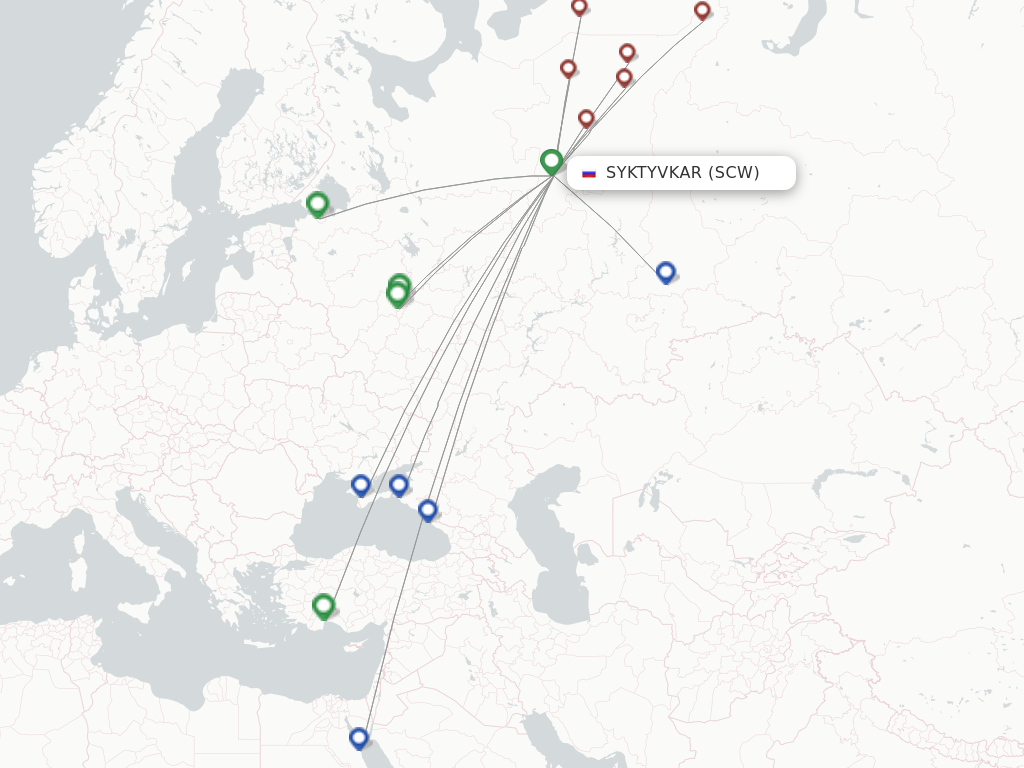 Syktyvkar SCW route map