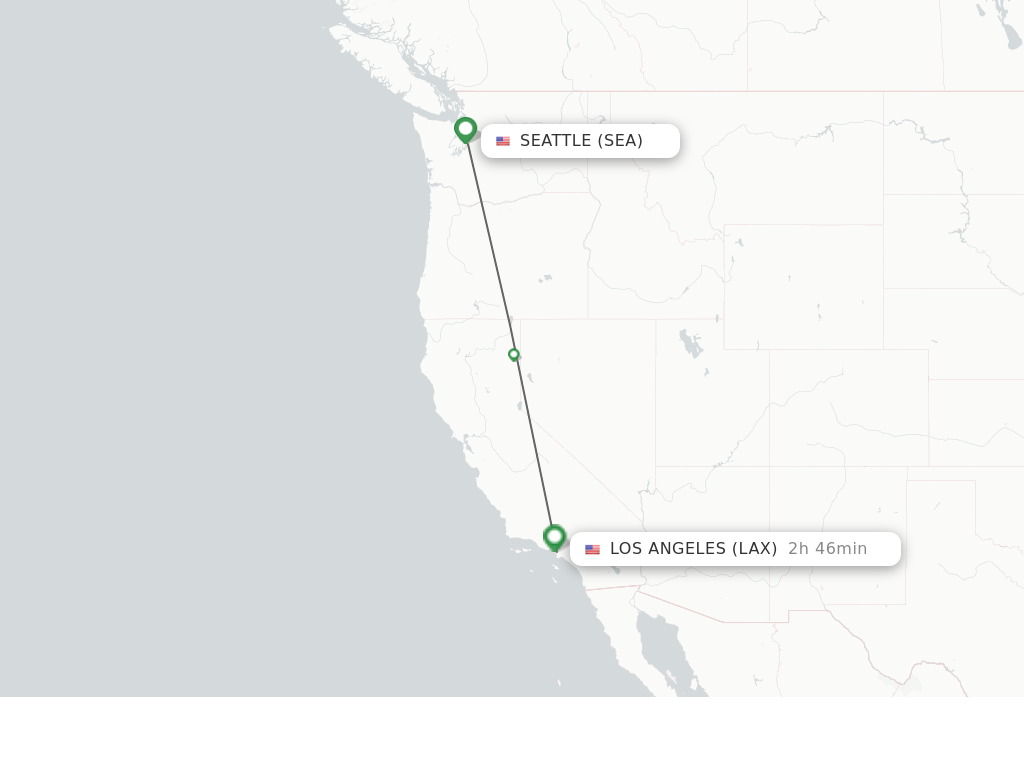 Direct (non-stop) flights from Seattle to Los Angeles - schedules