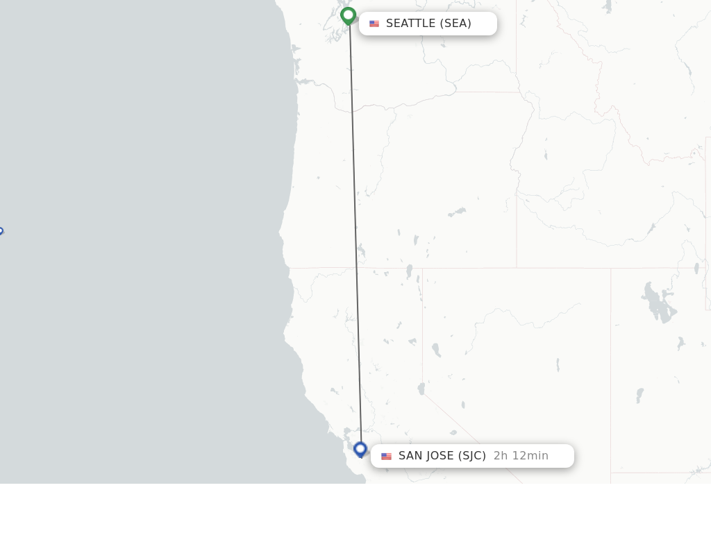 Direct (non-stop) flights from Seattle to San Jose - schedules