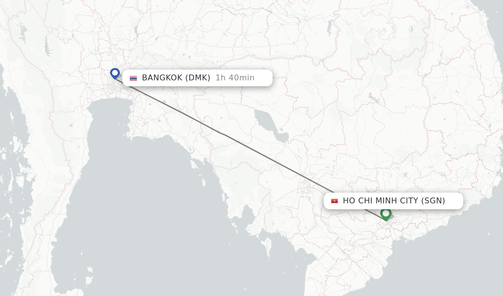 Direct (non-stop) flights from Ho Chi Minh City to Bangkok - schedules ...