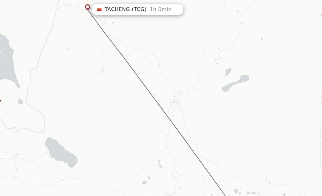 Flights from Shihezi to Tacheng route map