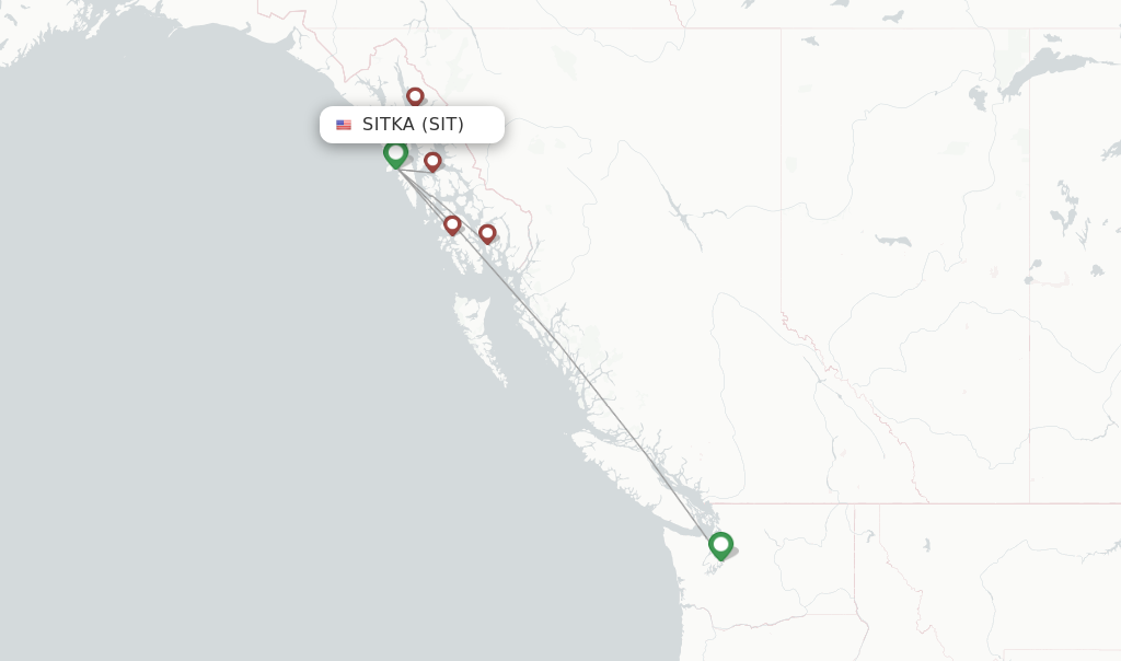 Sitka flight map