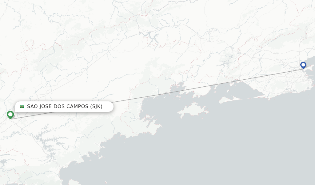 Sao Jose dos Campos flight map