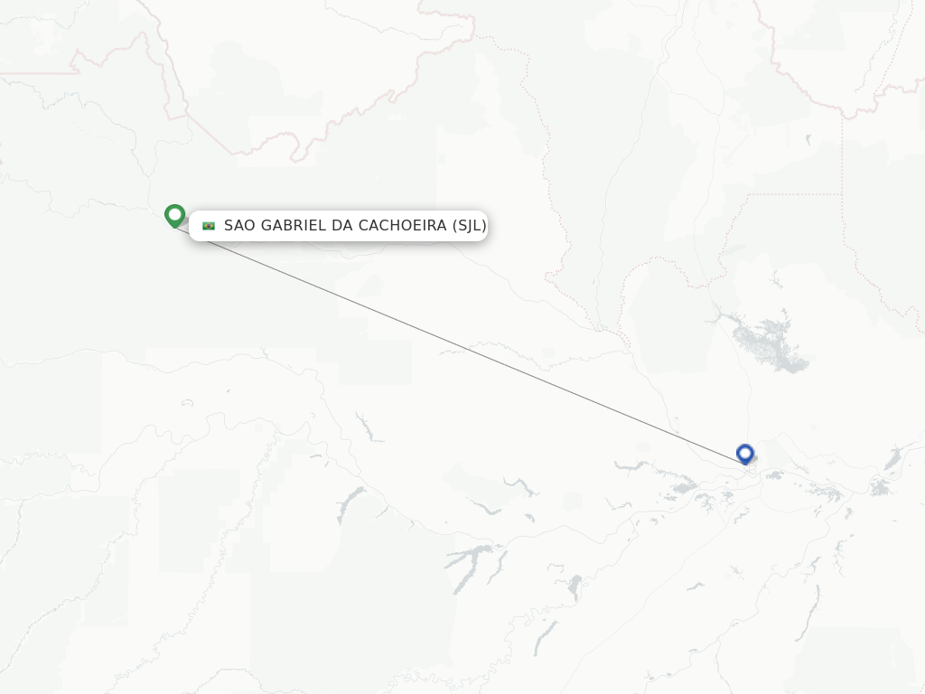 Sao Gabriel Cachoeira SJL route map
