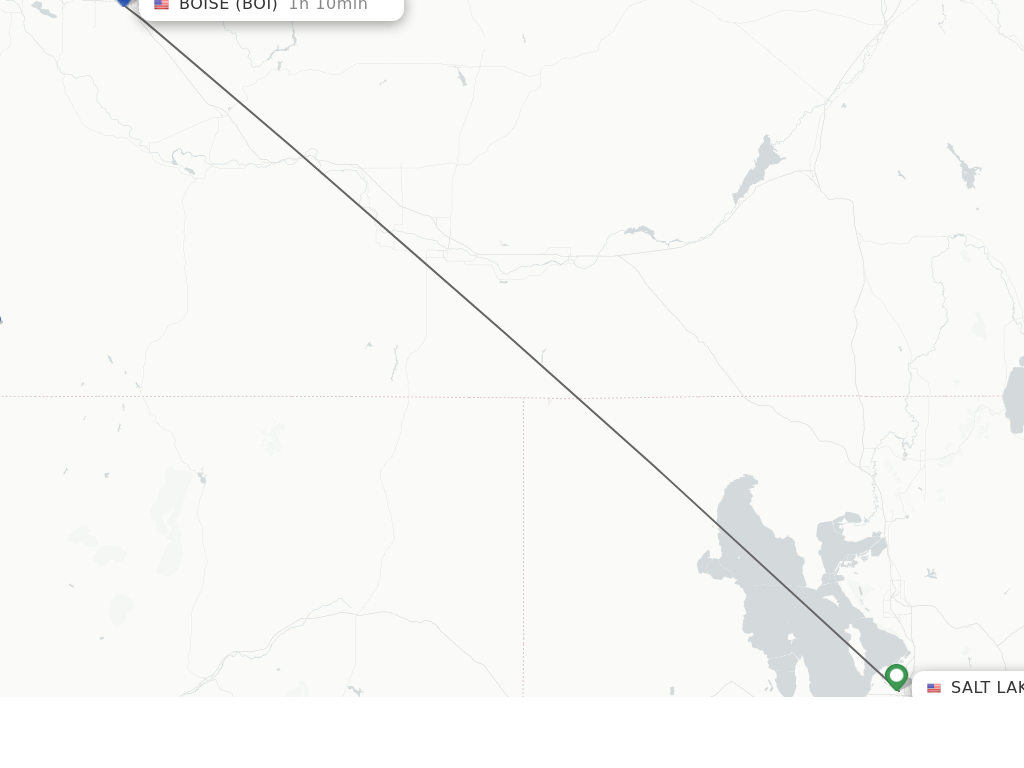 Flights from Salt Lake City to Boise route map