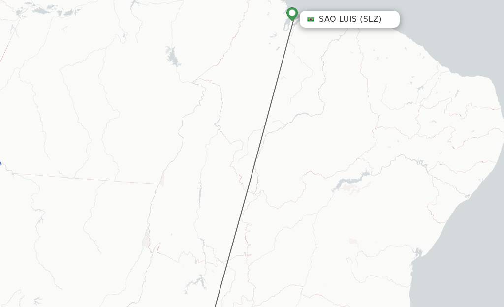 Flights from Sao Luiz to Brasilia route map