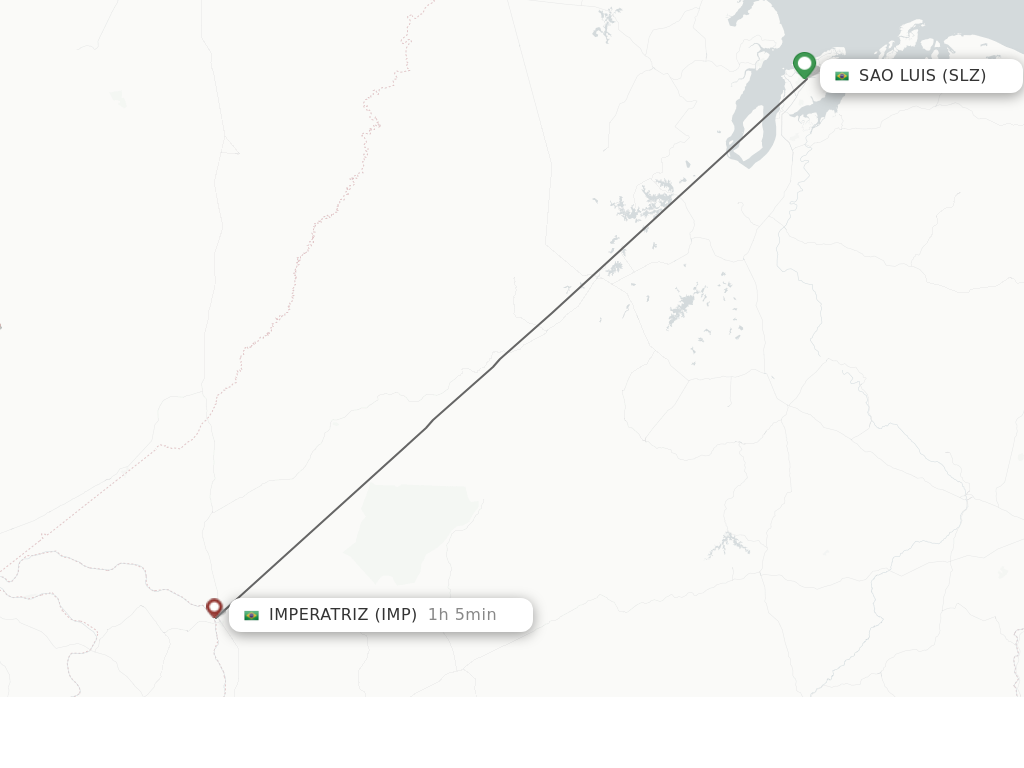 Flights from Sao Luiz to Imperatriz route map