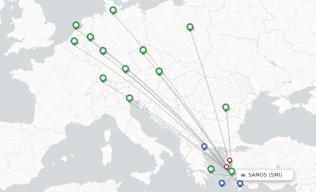 Samos SMI route map