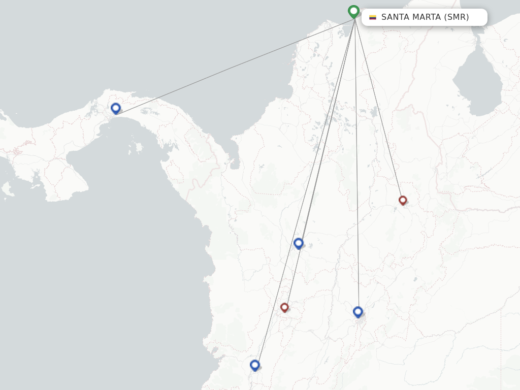 Santa Marta SMR route map