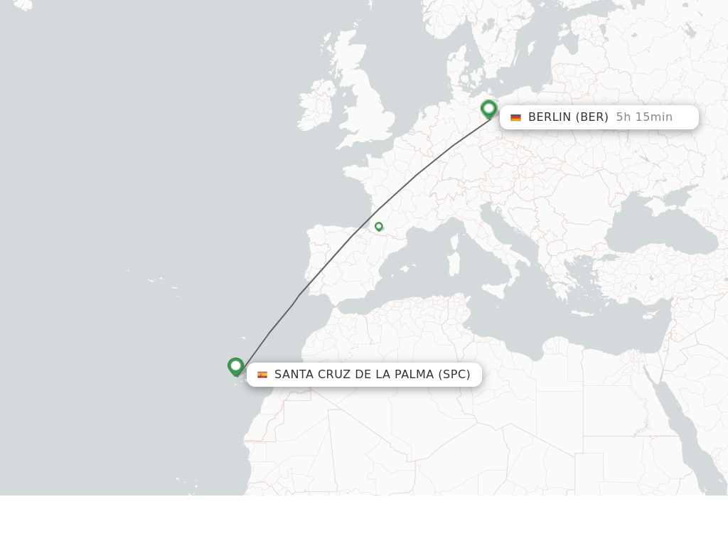 Flights from Santa Cruz De La Palma to Berlin route map