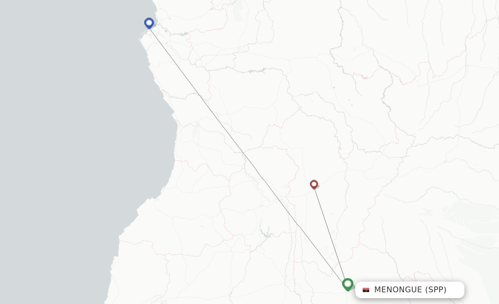Menongue SPP route map