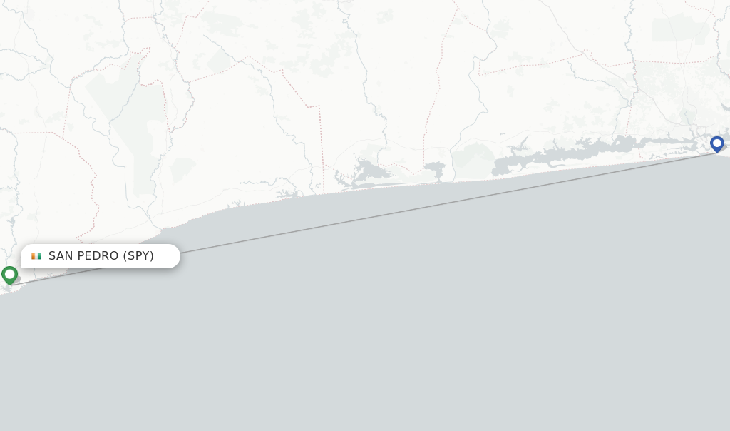 San Pedro flight map