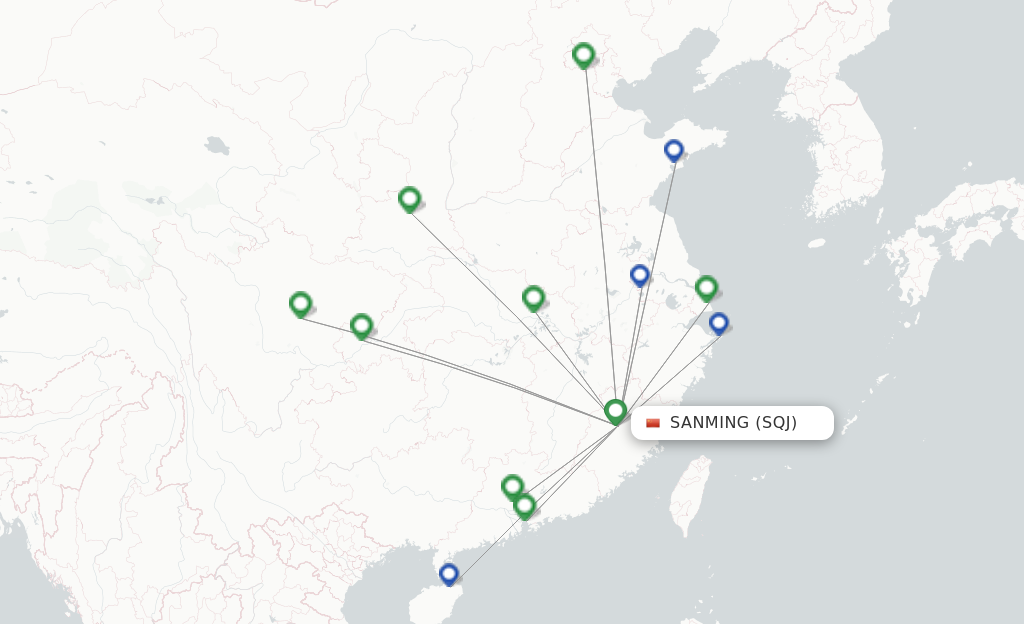 Sanming SQJ route map