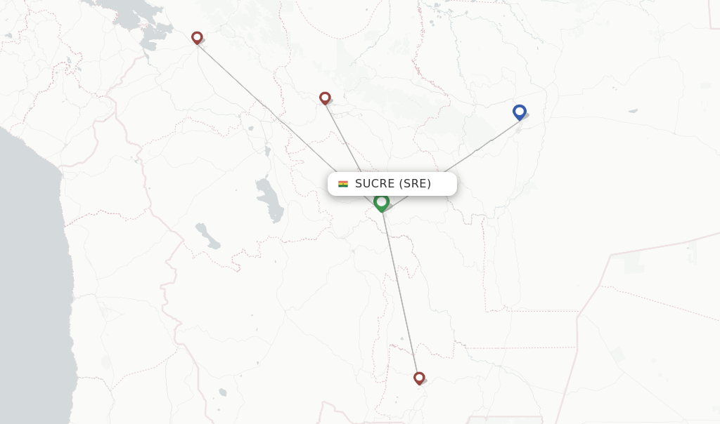 Sucre flight map