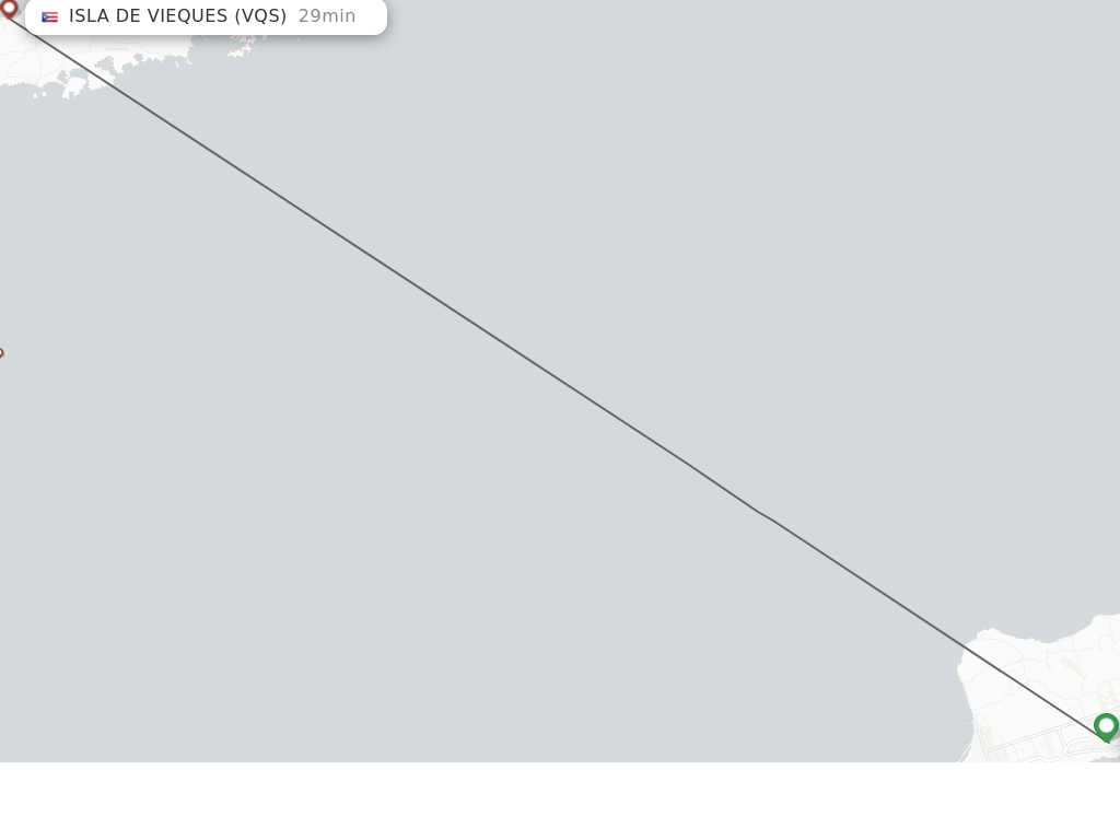 Flights from Saint Croix to Vieques route map
