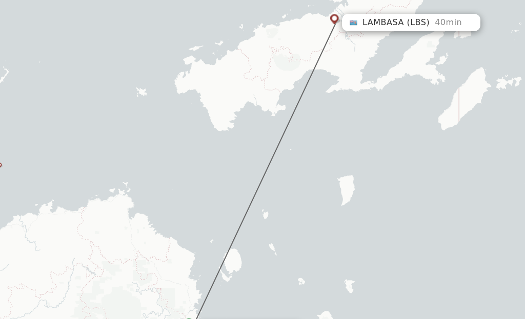 Flights from Suva to Labasa route map