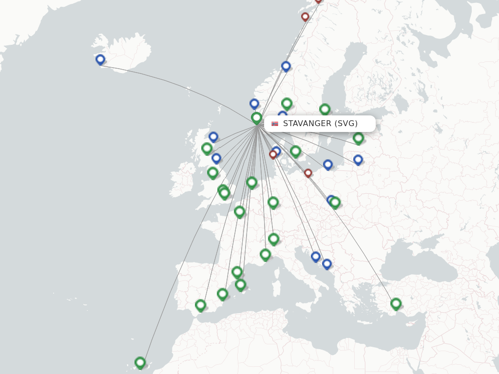 Stavanger SVG route map
