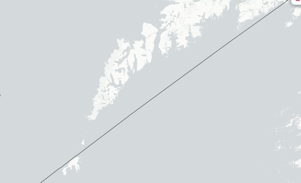 Flights from Svolvaer to Rost route map