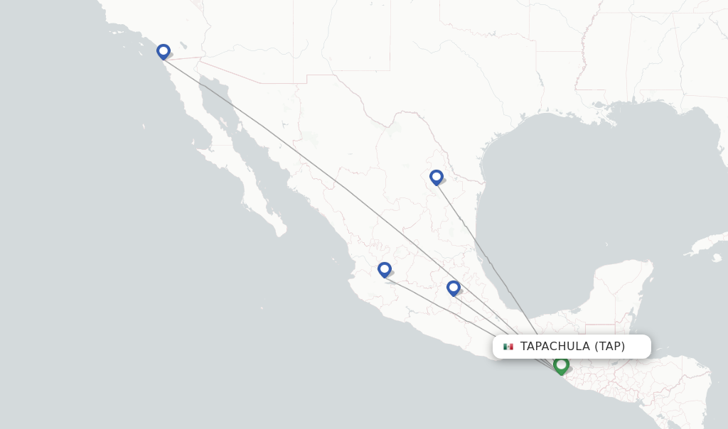 Tapachula flight map