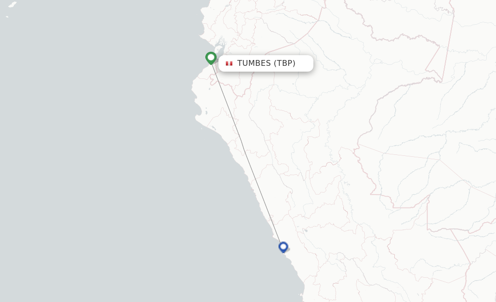 Tumbes TBP route map